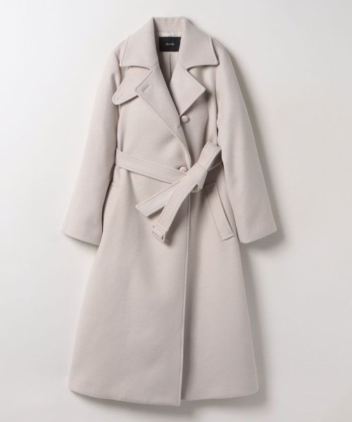 スプリットラグランロングコート ライトベージュ/サンドベージュ ネイビー/ダークネイビー キャメル/ライトブラウンの色味の違いに関しまして 生産時期が異なり釦が若干異なるためカラー表記を変更しておりますが 生地の色味は同一になります