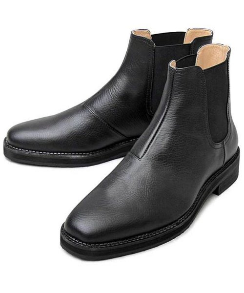 BACKYARD FAMILY(バックヤードファミリー)/glabella Split Leather Chelsea Boots/ブラック