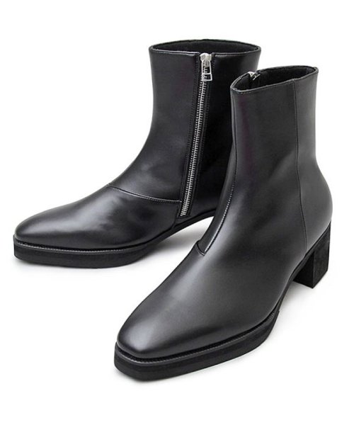 BACKYARD FAMILY(バックヤードファミリー)/glabella Side Zip Heel Up Boots/ブラック