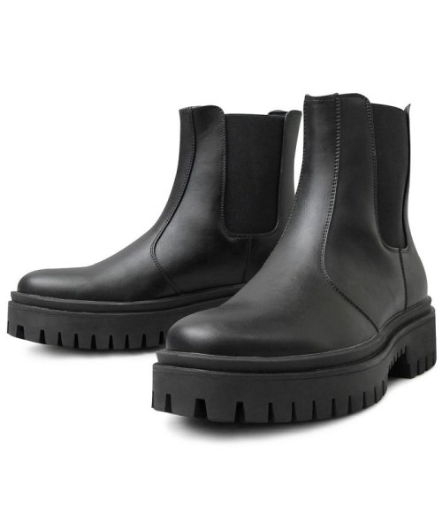 BACKYARD FAMILY(バックヤードファミリー)/glabella Platform Sole Chelsea Boots/ブラック