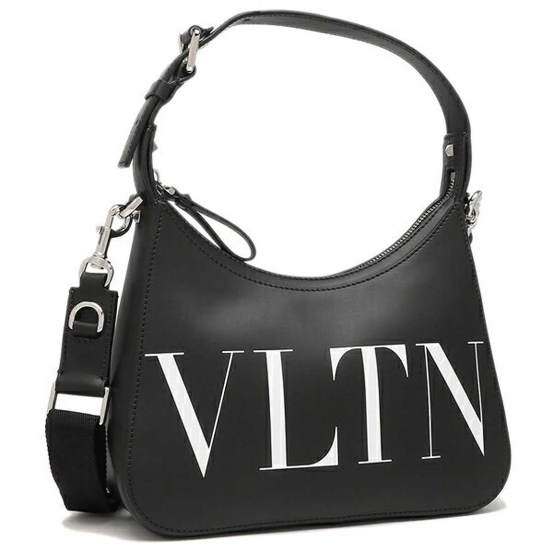 【新品未使用】 VALENTINO ヴァレンティノ バッグ ハンドバッグ ハーフムーン ブラック SMALL HOBO 1Y2B0B62WJW