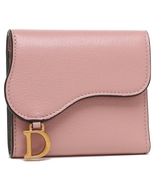 クリスチャンディオール 二つ折り財布 サドル ロータスウォレット ピンク レディース Christian Dior S5652 Cceh 77p ディオール Dior Magaseek
