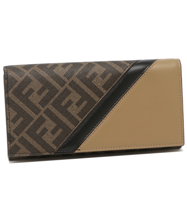 フェンディ 長財布 コンチネンタル ブラウンファブリック FFロゴ ブラウン メンズ FENDI 7M0264 AJF8 F1EGA フェンディ 長財布 コンチネンタル ブラウンファブリック FFロゴ ブラウン メンズ FENDI 7M0264 AJF8 F1EGA