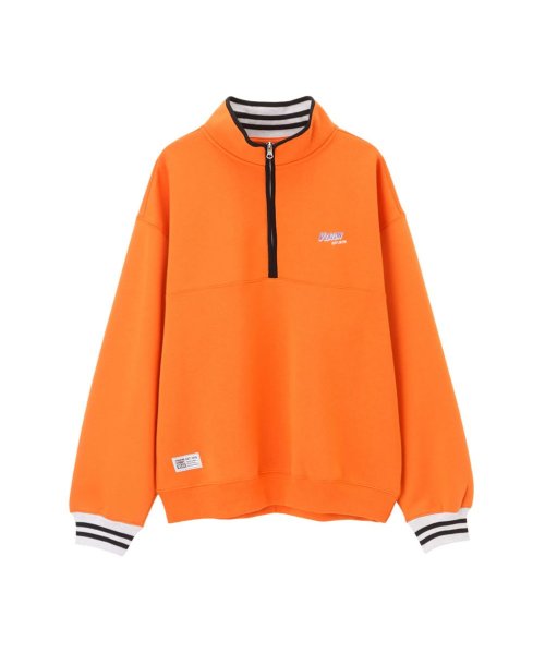 MAC HOUSE(men)(マックハウス（メンズ）)/VISION STREET WEAR ヴィジョンストリートウェア 裏起毛スタンドカラーハーフジップトレーナー 2905040/オレンジ