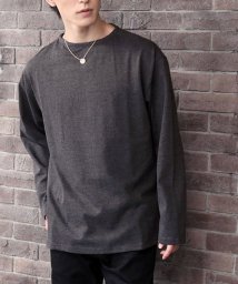 TopIsm/ロングTシャツ メンズ 長袖 Tシャツ ワイドシルエット ヘビーウェイト 綿100％ コットン天竺 ボートネック 無地 ボーダー ロンT カットソー/505089646