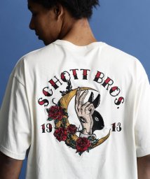 Schott(ショット)/S/S T－SHIRT "SOUVENIR EMBROIDERED"/スーベニア刺繍 Tシャツ/オフホワイト3