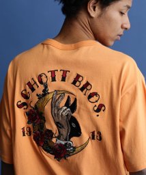 Schott(ショット)/S/S T－SHIRT "SOUVENIR EMBROIDERED"/スーベニア刺繍 Tシャツ/オレンジ