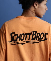 Schott(ショット)/SS T－SHIRT 'FIRE SCRIPT'/'ファイア スクリプト' Tシャツ/オレンジ
