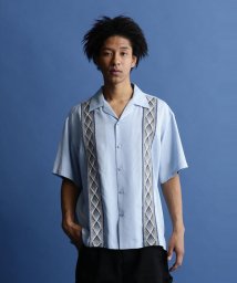 Schott/LINE 2TONE SS SHIRT/ライン 2トーン 半袖シャツ/505090409