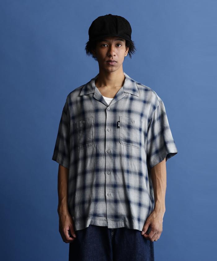 OMBRE PLAID SS SHIRT/オンブレ チェック 半袖シャツ