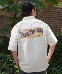 Schott(ショット)/EMB. TC SHIRT BARBER/刺繍シャツ "バーバーロゴ/アイボリー2