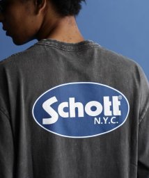 Schott(ショット)/LS T－SHIRT OVAL LOGO/オーバルロゴ ロングスリーブ Tシャツ /チャコール