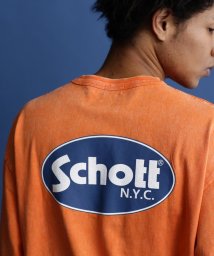 Schott(ショット)/LS T－SHIRT OVAL LOGO/オーバルロゴ ロングスリーブ Tシャツ /オレンジ