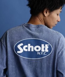 Schott(ショット)/LS T－SHIRT OVAL LOGO/オーバルロゴ ロングスリーブ Tシャツ /ブルーグレー5