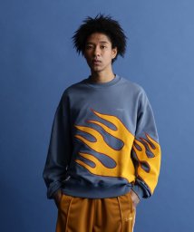 Schott/CREW SWEAT FIRE PATTERN/クルーネック スウェット "ファイアパターン/505090420