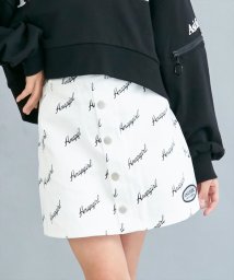 ANAP　GiRL(アナップガール)/ボタンデザイン台形スカート/ホワイト