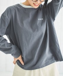 coen(coen)/coen（コーエン）ミニロゴリンガーTシャツ（WEB限定カラー）/DKGRAY
