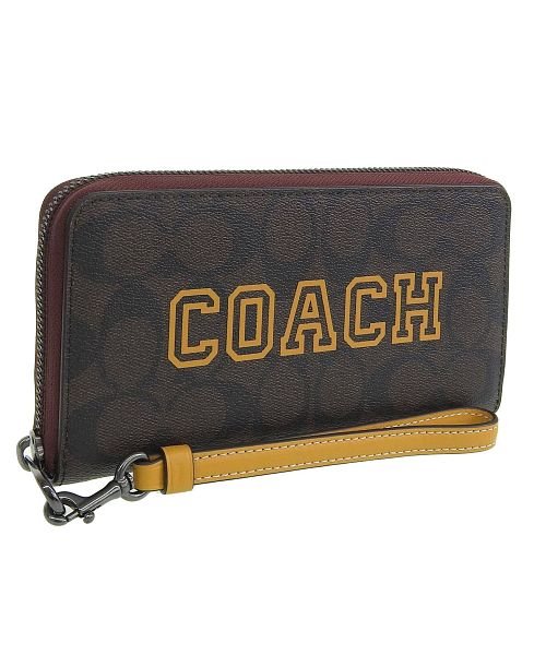 COACH(コーチ)/Coach コーチ LONG ZIP VARSITY 長財布/ブラウン