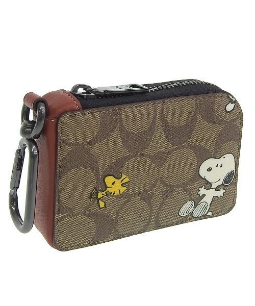 COACH(コーチ)/Coach × PEANUTS コーチ スヌーピー ピーナッツ コラボ カードケース/ブラウン