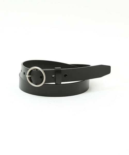 ABAHOUSE(ABAHOUSE)/OILED LEATHER BLACK NARROW BELT/その他6