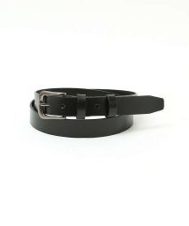 ABAHOUSE/OILED LEATHER BLACK NARROW BELT/505091320