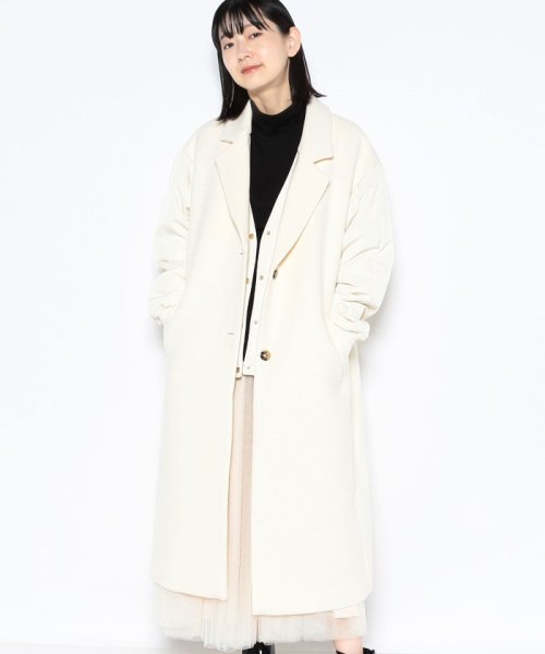 MICA&DEAL(マイカアンドディール)/sleeve－batting coat with vest/OFF WHITE