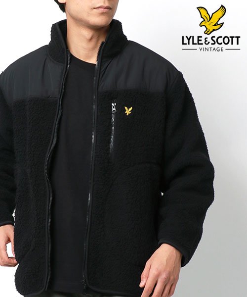 MARUKAWA(マルカワ)/【LYLE&SCOTT】ライル＆スコット ボアフリースブルゾン/ブラック