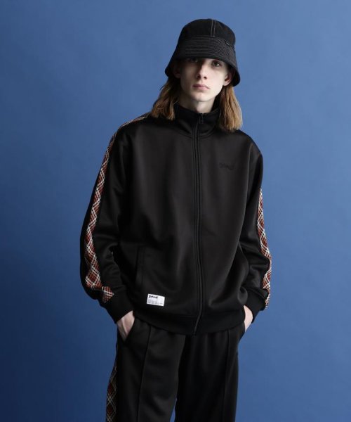 Schott(ショット)/TAPING JERSEY TRACK JACKET/テーピングジャージ トラックジャケット/ブラック