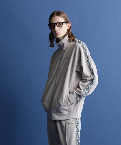 Schott(ショット)/TAPING JERSEY TRACK JACKET/テーピングジャージ トラックジャケット/シルバー