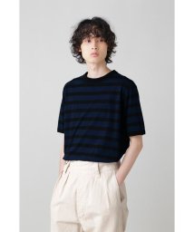 MHL.(エムエイチエル)/COTTON LINEN STRIPE JERSEY/BLUE