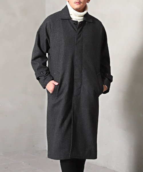 ウール混オーバーサイズステンカラーコート/ステンカラーコート メンズ オーバーサイズ ウール混 人気・おすすめ｜使いやすい・旅行におすすめ 品質保証 全国発送 在庫限り