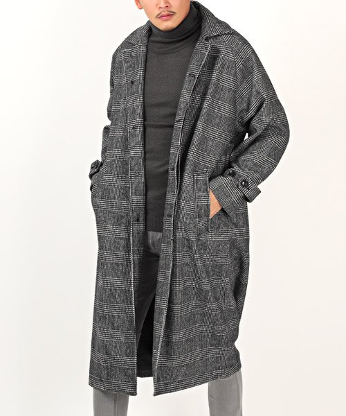 ウール混オーバーサイズステンカラーコート/ステンカラーコート メンズ オーバーサイズ ウール混 人気・おすすめ｜使いやすい・旅行におすすめ 品質保証 全国発送 在庫限り