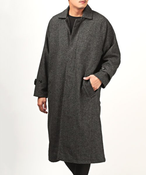 ウール混オーバーサイズステンカラーコート/ステンカラーコート メンズ オーバーサイズ ウール混 人気・おすすめ｜使いやすい・旅行におすすめ 品質保証 全国発送 在庫限り
