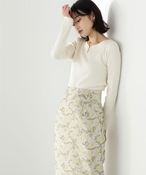 セール】フラワージャガードナロースカート(505081978) | ナチュラル  