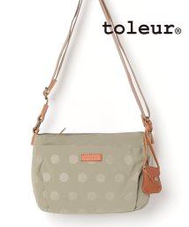 toleur(toleur)/【toleur / トーラ】ナイロンドット × カウレザー ショルダーバッグ  ギフト 贈り物 プレゼント 11776/ライトグレー