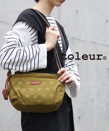 toleur(toleur)/【toleur / トーラ】ナイロンドット × カウレザー ショルダーバッグ  ギフト 贈り物 プレゼント 11776/オリーブ