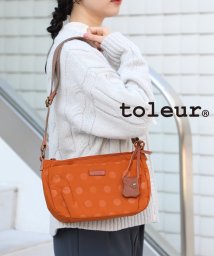 toleur(toleur)/【toleur / トーラ】ナイロンドット × カウレザー ショルダーバッグ  ギフト 贈り物 プレゼント 11776/オレンジ