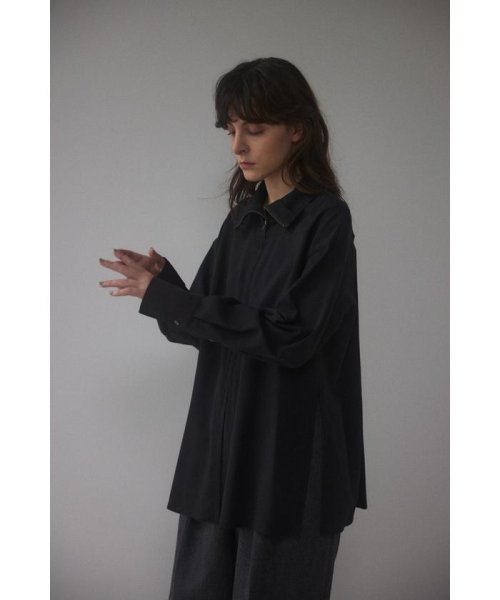 BLACK BY MOUSSY(ブラックバイマウジー)/turtle neck zip shirt/BLK