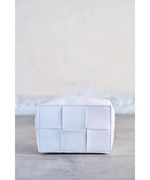 AZUL by moussy(アズールバイマウジー)/INTRECCIATO BOX POUCH/IVOY3