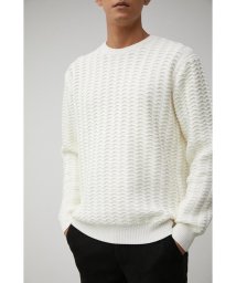 AZUL by moussy(アズールバイマウジー)/BIG UNEVEN KNIT/WHT