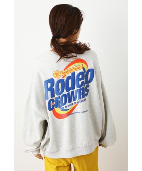 RODEO CROWNS WIDE BOWL(ロデオクラウンズワイドボウル)/WASHロゴビッグスウェットトップス/L/GRY1