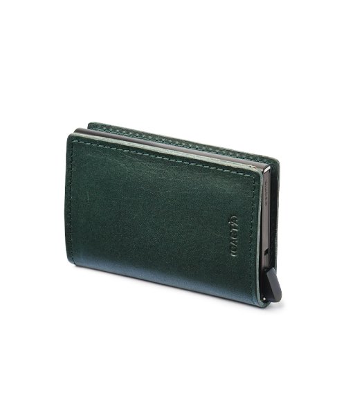 (CACT'A)(カクタ)/カクタ 財布 三つ折り財布 メンズ レディース コンパクトウォレット カードケース レザー スキミング防止 本革 極小財布 CACTA 2023/グリーン