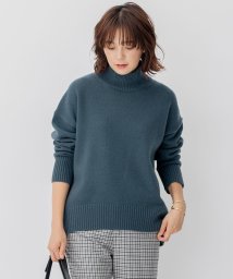 NIJYUSANKU（LARGE SIZE）(２３区（大きいサイズ）)/【好評につき新色追加/CLASSY.1月号掲載】ウールカシミヤブレンド スタンドネック ニット/ダークグリーン系 