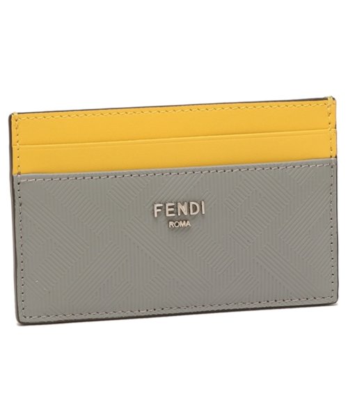 FENDI(フェンディ)/フェンディ カードケース グレー イエロー メンズ FENDI 7M0347 AJF4 F1IK1/その他