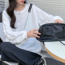 miniministore(ミニミニストア)/ロングtシャツ カットソー 春秋冬 無地/ホワイト