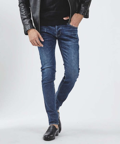 【24S/S新色追加】オリジナルバンダナ付き ハイパーストレッチ スキニー デニ モデル：H182 B89 W73 H90