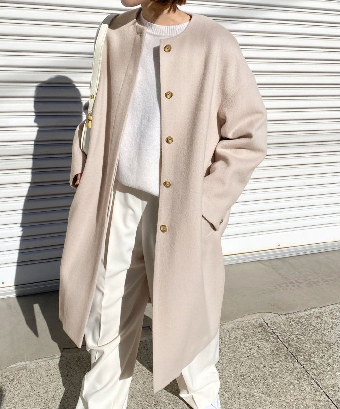 IP65防水 【お値下げ】SLOBE IENA コットン カーキ ノーカラー 春