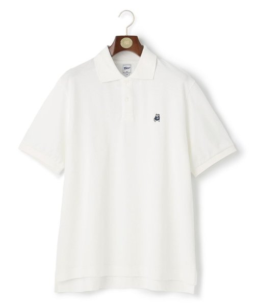 J.PRESS MENS(J．プレス　メンズ)/【Pennant Label】Garment Dyed Polo Shirt / Bulldog/ホワイト系