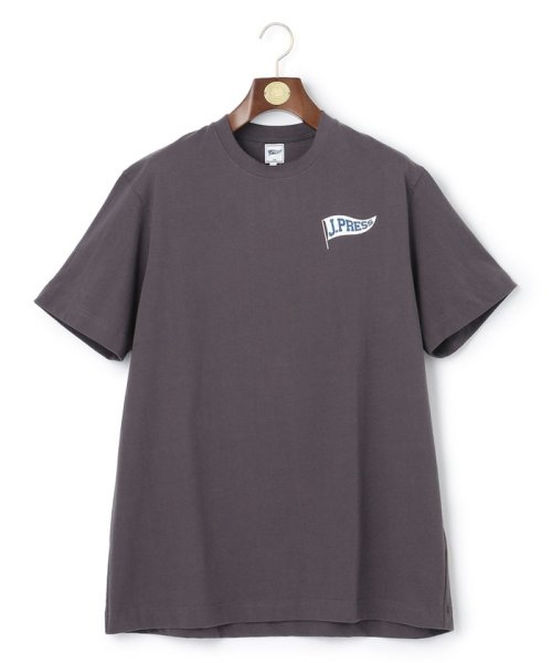 J.PRESS MENS(J．プレス　メンズ)/【Pennant Label】T－Shirt / J.PRESS Flag/グレー系