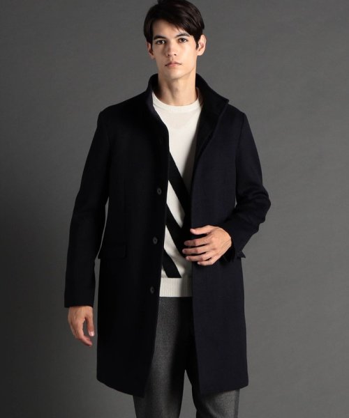【ex/tra】カシミヤビーバー スタンドカラーコート 